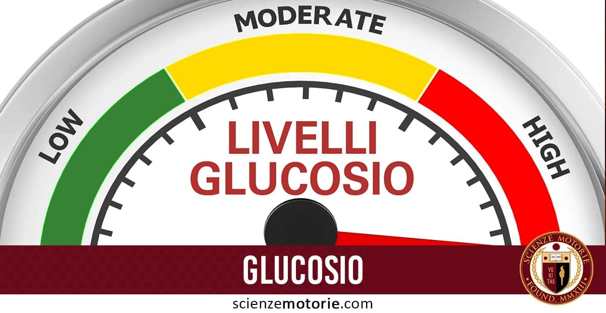 Indicatore a quadrante con i livelli di glucosio: basso, moderato e alto.
